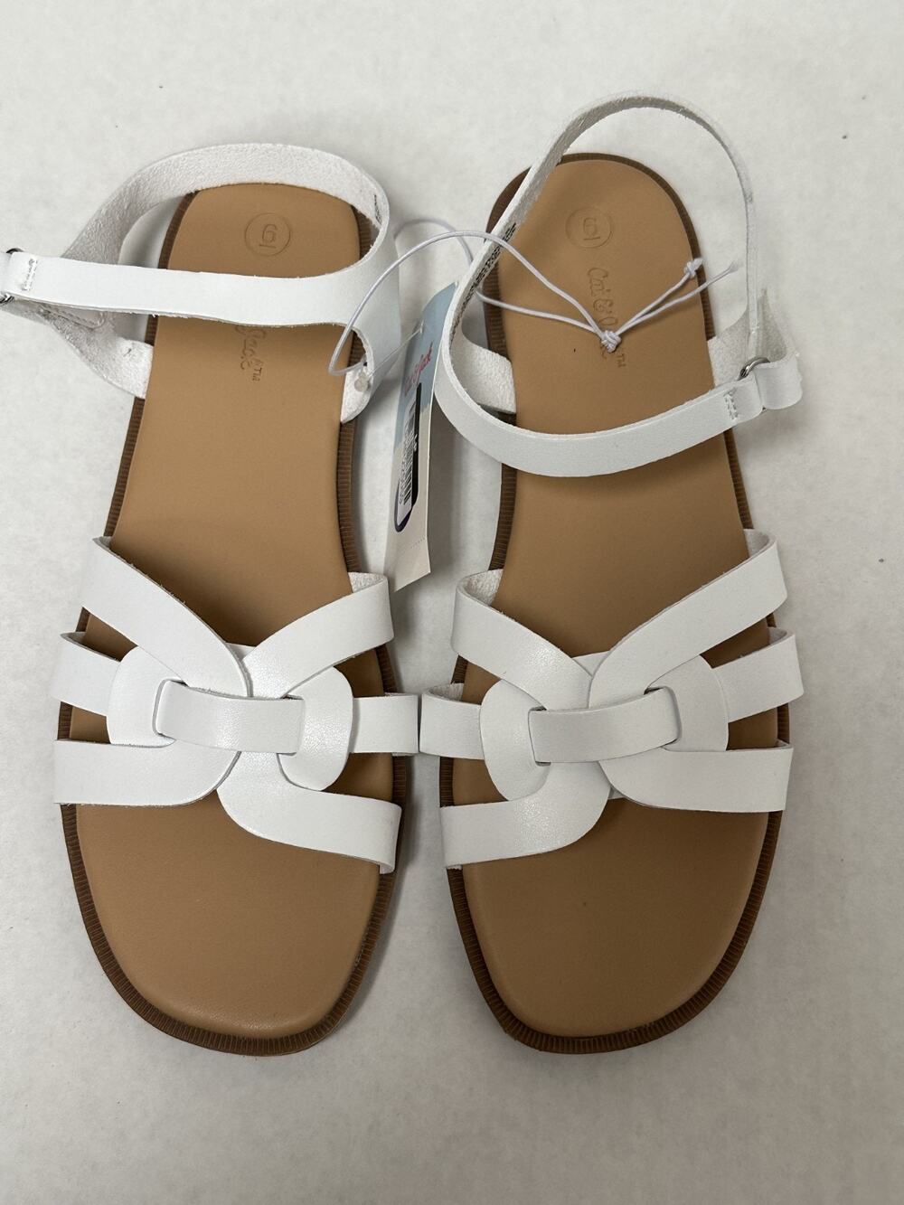 Cat & Jack Kids' Girls Christa H-Band Sandals White Size 6